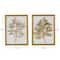 Gold Wood Leaf 3D Wall Décor with Beveled Frame Set